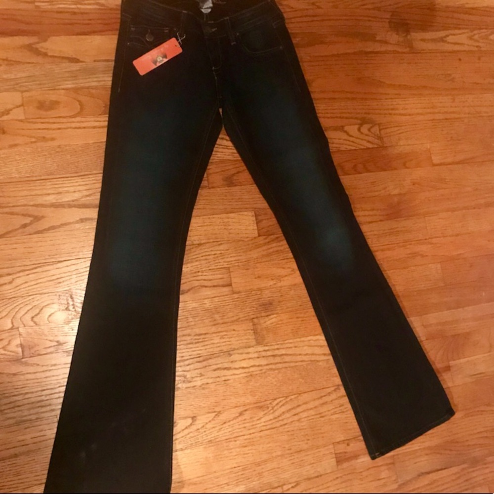 NWT Imajean Nation brand bootcut denim jeans. 26.